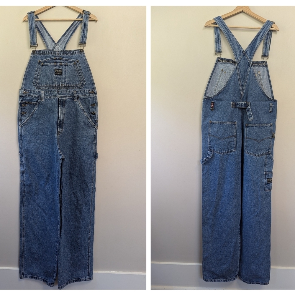 Vintage‎ 90s Paco Baggy Denim Carpenter Overalls Flawed